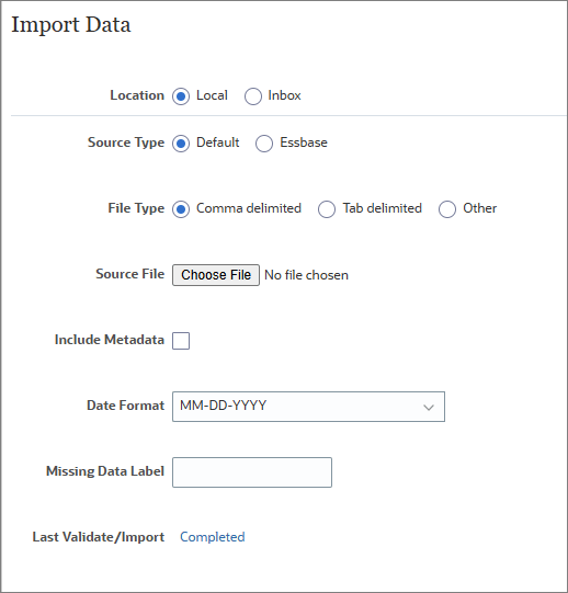 Browse to select file